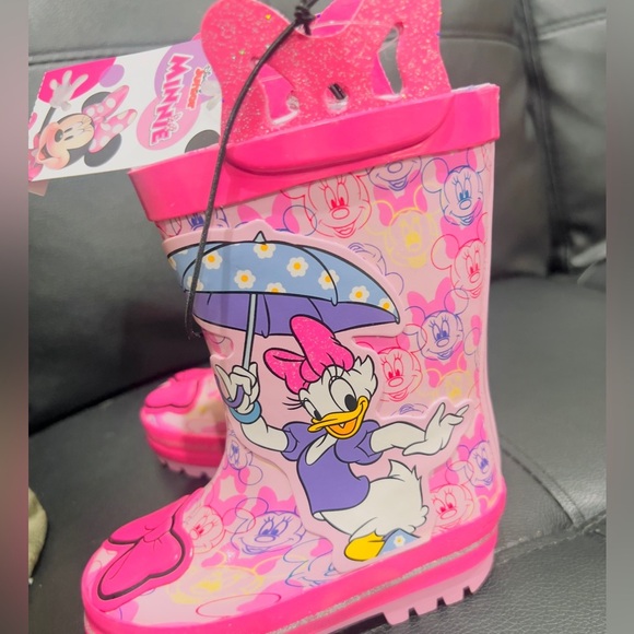 Minnie Mouse Toddler Girls Rain Boots, Sizes 5/6 NEW - Picture 8 of 9
